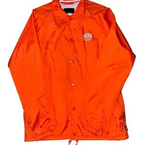 Vans Men's Orange Windbreaker Jacket